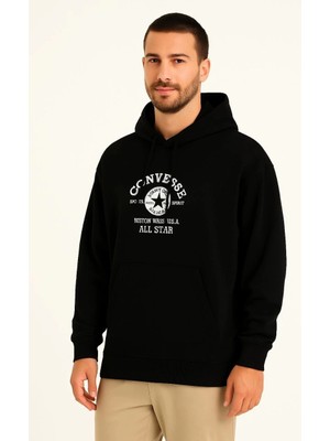 İlk El Grup Ieg™ Kapşonlu Sweatshirt Ön  Arka Baskılı Siyah