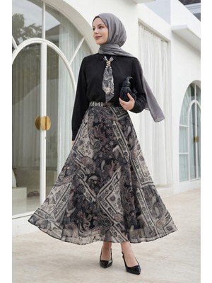 inStyle Fularlı Modal Siyah Yoryo Takım