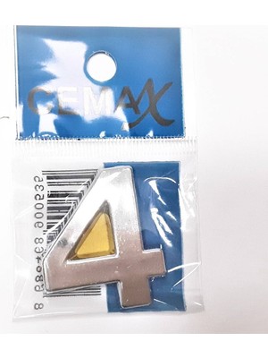 İlk El Grup Ieg™ 4 cm Plastik Krom Kaplama Kapı Numarası - 4