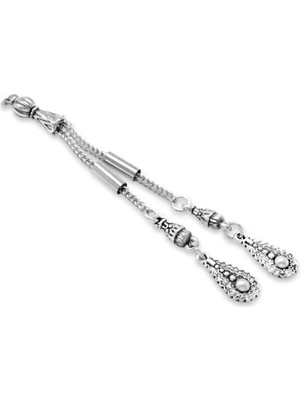 Tesbihane Metal Püskül - Foxtail Zincirli - Çift Kamçılı - Göz Yaşı Temalı