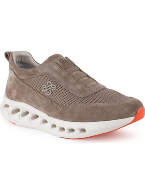 Libero L5985 Hakiki Süet Triko Detaylı Fütüristik Boşluklu Kalın Eva Taban Erkek Casual Sneaker