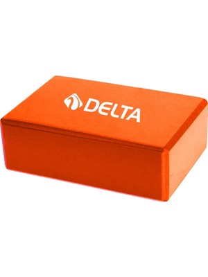 Delta Yoga Blok Turuncu Eva Yoga Köpüğü Yoga Bloğu Pilates Seti Denge ve Destek İçin 7,5 x 15 x 23 cm