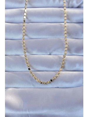 tp Buğz 316L Çelik Gold Renk 60 cm Parçalı Ezme Kolye