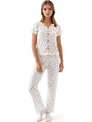 Ecrou Ekru Kaşkorse Çiçek Desenli K.k Tkm 45803