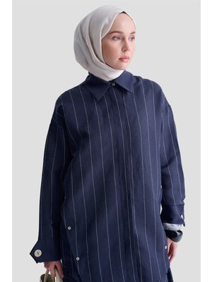 Armine Keten Tunik 26Y4605 Lacivert