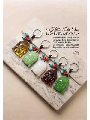 Wolawood Yeni Üretim Buda 1•kalite Lake Cam Anahtarlık 1-Adet - Random Sürpriz Model, Meditasyon Yoga Dekoratif Figür Aksesuar Hediyelik