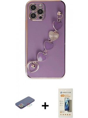 Pileli Store Pilelistore™ iPhone 12 Pro Max Kılıf Nova Işık Prime - Siyah 6d Mat Seramik Hayalet Nano Ekran Koruyucu + Renkli Kamera Lens Koruma Cam - Mı