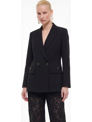 ROMAN Kruvaze Blazer Ceket Siyah YY016004_001