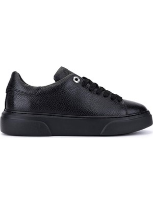 Tamer Tanca Kadın Hakiki Deri Siyah Sneakers & Spor Ayakkabı 1145 Z-2501 Bn Ayk Y26 Sıyah Fltr/syh