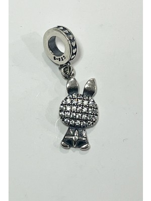 Fubena Yerli Üretim  Taşlı Parıltılı Tavşan Sallantılı Charm