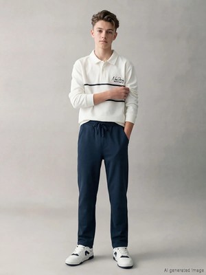 LC Waikiki Lcw Kids Beyaz Nakışlı Erkek Çocuk Tişört ve Pantolon