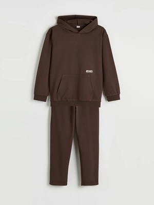LC Waikiki Lcw Kids Kahverengi Nyc Baskılı Erkek Çocuk Eşofman Takım