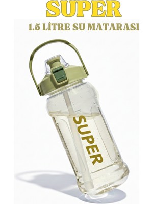 Fitmart 1.5 Lt Motivasyonel Sporcu Su Matarası Su Şişesi Bpa Free