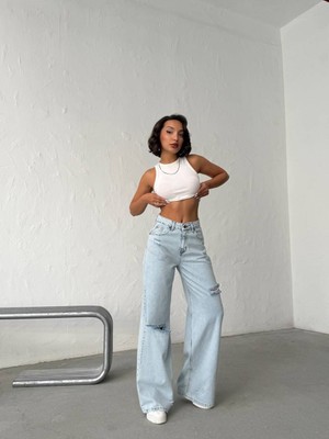 Aida Fashion Lazer Baggy Jeans