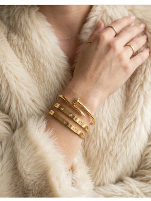 Vulcao Gold Renk 3lü Bilezik Set
