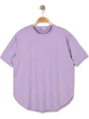 Alg KADIN OVERSIZE SALAŞ TİŞÖRT - KOL VE ETEK UCU DİKİŞSİZ SOFT KUMAŞ
