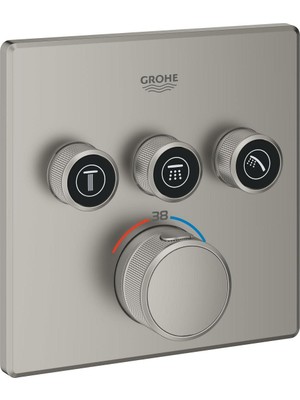 Grohe Grohtherm  Smart Control Üç Valfli Akış Kontrollü, Ankastre Termostatik Duş Bataryası - 29126MS0