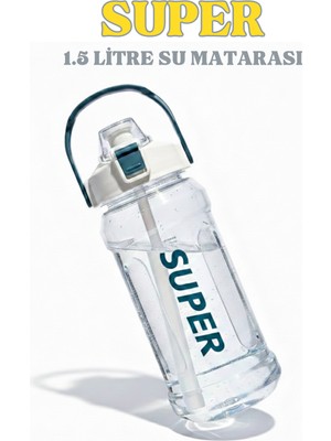 Fitmart 1.5 Lt Motivasyonel Sporcu Su Matarası Su Şişesi Bpa Free