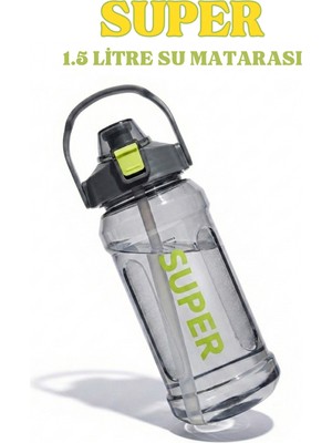 Fitmart 1.5 Lt Motivasyonel Sporcu Su Matarası Su Şişesi Bpa Free