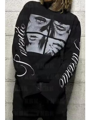 Köstebek Siyah Paraesite Collage Y2K Unisex Sweatshirt