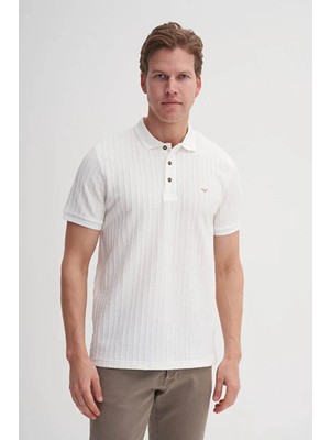 Cazador Regular Fit Beyaz Erkek Polo Yaka T-Shirt 40520