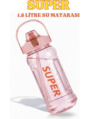 Fitmart 1.5 Lt Motivasyonel Sporcu Su Matarası Su Şişesi Bpa Free
