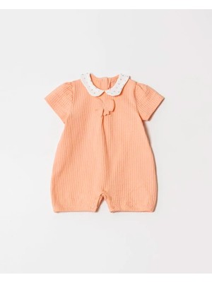 Hafy Baby Fiyonklu, Kısa Kollu, Yazlık, Kız Bebek Tulumu