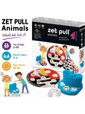 Zet Zeka ZET PULL Animals Zeka ve Akıl Oyunu 3+ Yaş 2-6 Oyuncu
