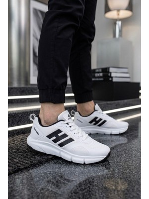 Solazer Erkek Beyaz Siyah Sneaker Günlük Sneaker Spor Ayakkabı 065