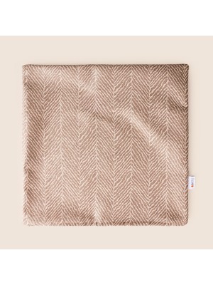 Evidea Soft Leaf Kırlent Kılıfı - Kahverengi - 40X40 cm