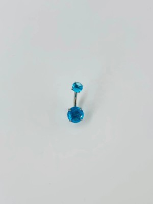 The Gencoo Mavi Taşlı Göbek Piercing