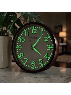 Bahat Fosforlu 3D Karanlıkta Parlayan Çocuk Odası Küçük Duvar Saati Çap 22 cm Eskitme