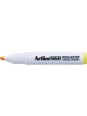 Artline 660 Fosforlu Kalem Kesik Uç:1,0-4,0mm Pastel Yellow