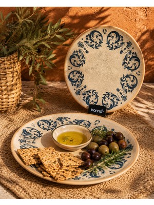 Bonna 2'li Viento Gourmet Flat Plate 25 cm Çok Amaçlı Servis / Sunum Tabağı/meze/aperatif