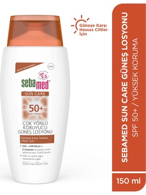 Sebamed Güneş Losyonu SPF 50 - Hassas Ciltler İçin Paraben İçermeyen, Yüksek UVA/UVB Koruma ve Nemlendirici Formül, 150 ml