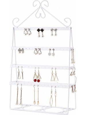 Chavin Beyaz Metal Bayan Küpe Standı Dekor ST1-48BY