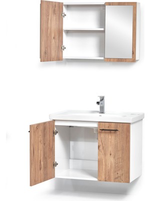 Saydam Banyo Nova 60 cm Alt Üst Banyo Dolabı Takımı