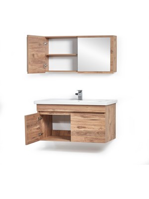 Saydam Banyo Beth 60 cm Alt Üst Banyo Dolabı Takımı