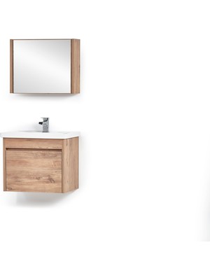 Saydam Banyo Alina  50 cm Alt Üst Banyo Dolabı Takımı