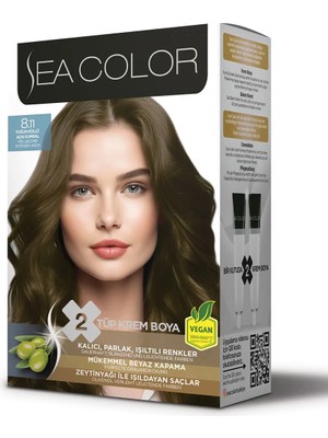 SEA COLOR 8.11  Yoğun Açık Küllü Kumral Set Boya