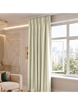 Mebelport Curtain Blackout Karartma 1/2 Amerikan Pileli Fon Perde