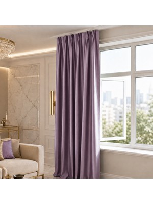 Mebelport Curtain Blackout Karartma 1/2 Amerikan Pileli Fon Perde