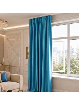 Mebelport Curtain Blackout Karartma 1/2 Amerikan Pileli Fon Perde