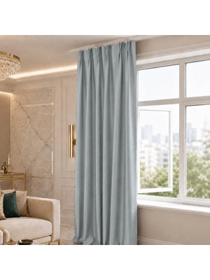 Mebelport Curtain Blackout Karartma 1/2 Amerikan Pileli Fon Perde