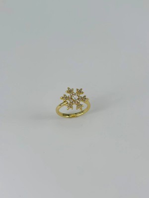 Küçük Hazine 14 K Gold Kaplama Zirkon Taşlı Yüzük