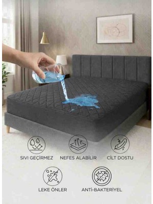 Vellista Home Collection Pamuklu Kapitone Fitted Full Kenar Sıvı Geçirmez Alez Yatak Koruyucu