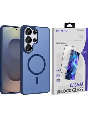 Vendas Samsung Galaxy S26 Ultra Kılıf M-Safe Şarj Özellikli Zore Babet Kapak + Bilvis Cam Ekran Koruyucu
