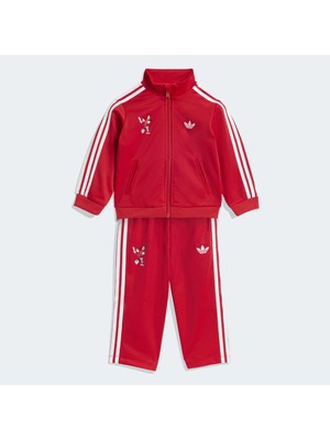 Adidas Firebird Bebek Kırmızı Eşofman Takımı (KE3879)