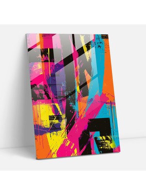Popcas Modern Sanat Temalı Cam Duvar Tablosu