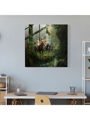 Popcas Kadın Figürü Temalı Modern Cam Tablo